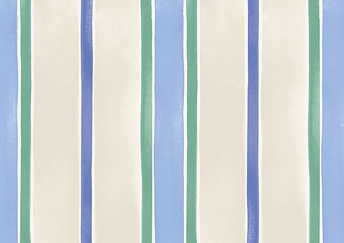 Bluebellgray Seaside Stripe, Atlantic - Roman Blind - Image 7
